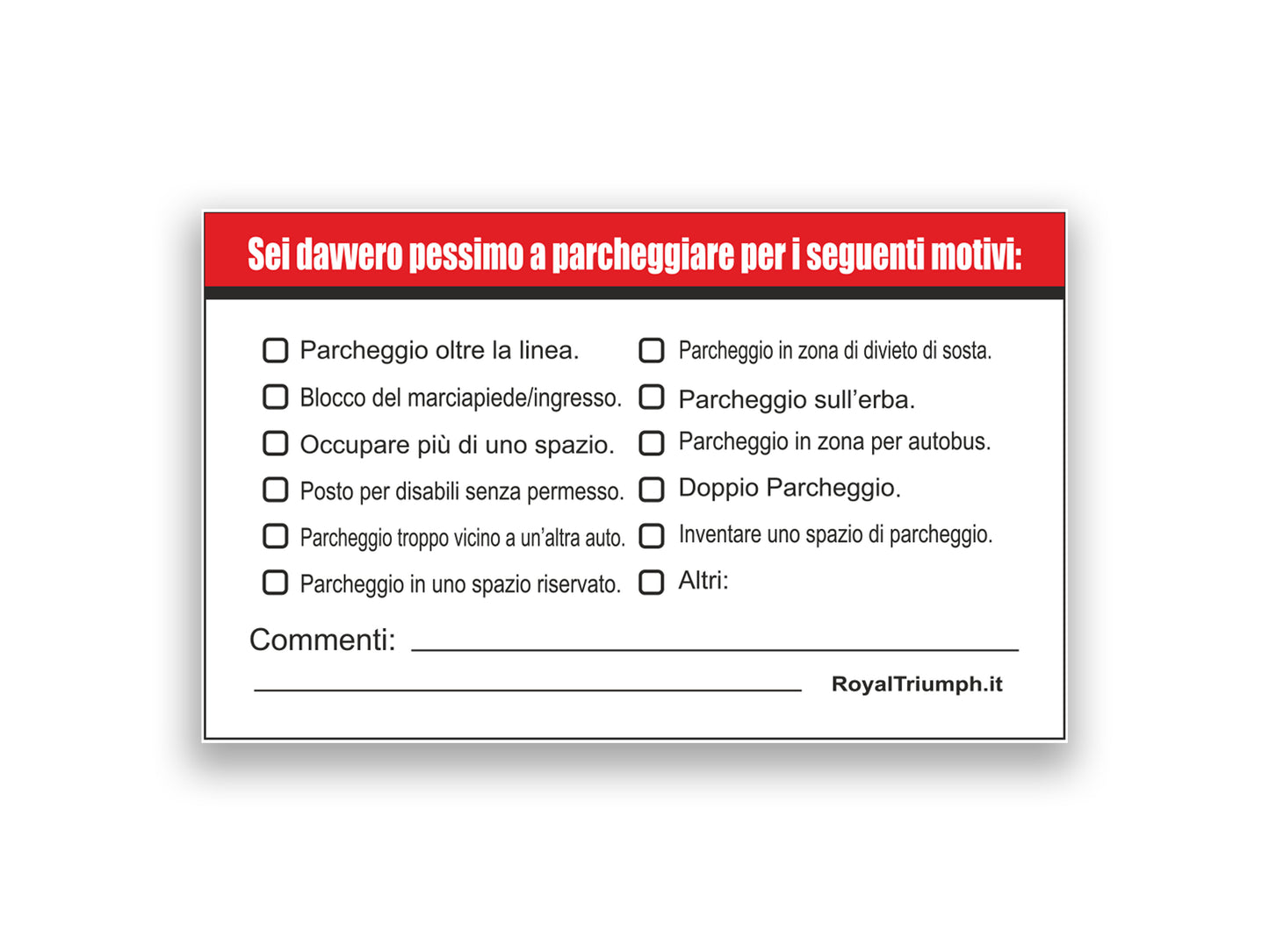 Biglietti MIGLIORARE a parcheggiare